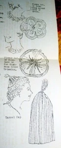 *Vtg 1930s Women’s Hat Flower Necklace Knitting Crochet Pattern Mail Order - Picture 1 of 1