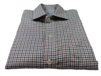 Ledbury Mens Long Sleeve Cotton Plaids Checks Dress Shirt Euro 39 Medium 15 1/2 - Image 1 of 4