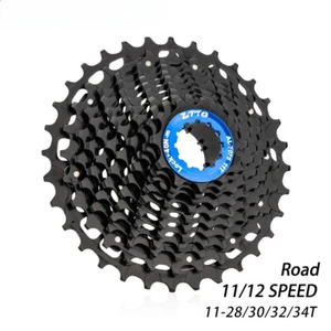 11/12 Speed Road Bike Cassette Ultralight Gravel Cassette 11/12V Black Freewheel - Picture 1 of 29