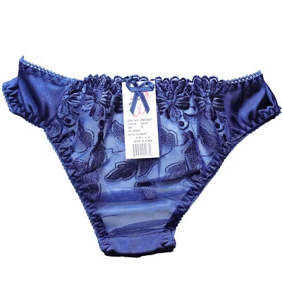 Wonder Wave Navy Panties Womens Bikini Intimate Under Wear Lingerie PNT9207 - Image 1 of 4