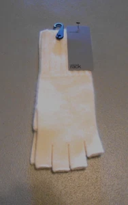 NWT NORDSTROM RACK WOMENS CASHMERE FINGERLESS GLOVES IN IVORY ONE SIZE FITS ALL - Picture 1 of 1