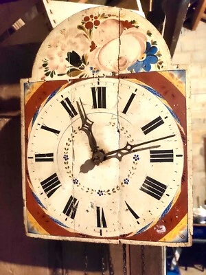 Ancienne horloge forêt noire motifs fleuris / pendule horloge carillon - Photo 1/4