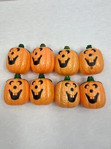 Vintage Halloween 8 Pezzi Jack O Lanterna Zucca Soffiaggio Stampo Stringa Copri Luce 3" - Foto 1 di 5