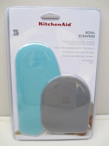 KitchenAid Aqua Sky und Grau Schüssel Schaber - Bild 1 von 1