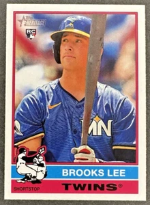 Tarjeta de novato Brooks Lee (RC) 2025 Topps Heritage - #63 - Minnesota Twins - Imagen 1 de 2