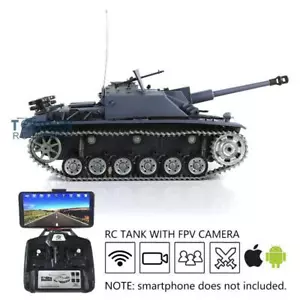 Henglong 1/16 7.0 Customized Stug III BB IR RTR FPV RC Tank 3868 Metal Wheels - Picture 1 of 6