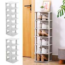 4/6 Tier Shoe Rack Storage Shelf Unit Cabinet Organiser Footwear Stand White UK