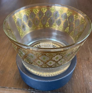 CULVER Valencia 22K Gold & Green Diamond Ice Bucket - Picture 1 of 3