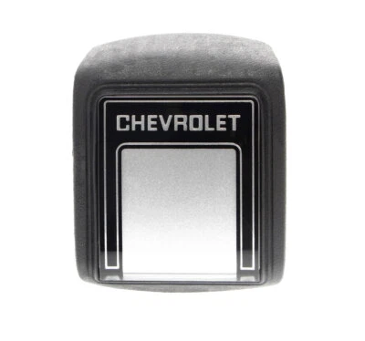 Horn Button Blk/Silver For Deluxe Steering Wheel 78-91 Chevy Squarebody Pkup - Image 1 of 3