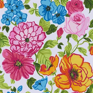 1/2 Metre Colourful Flowers Waverly Inspirations Upholstery Fabric - Picture 1 of 4