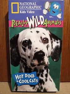 RARE COVER VHS National Geographic Kids Really Wild Animals Hot Dogs Cool Cats - Picture 1 of 2