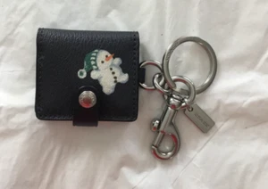 Coach Snap Picture Frame Bag CHARM With Snowman Print NWOT - Picture 1 of 3