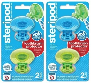 2 Pack- Steripod Clip On Toothbrush Pod Protector Case *ASSORTED COLORS* - Picture 1 of 1