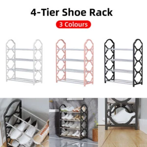 4-Tier ShoeRack Door Household Storage ShoeCabinet Dustproof Shoe Organizer Rack - Picture 1 of 24