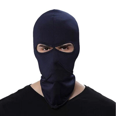 2 Hole Balaclava Hood Outdoor Sports Hat Training Face Mask Unisex Headgear - Image 1 of 4