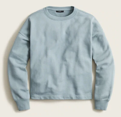 NWT J. Crew University Terry Cropped Crewneck Sweatshirt - Size Large - Image 1 of 4