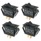 Carling Technologies TA201-TB-B Rocker Switches SPST ON-NONE-OFF BLK, Pack of 4