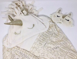 Justice Girls Hooded Unicorn Cozy Blanket & Sleep Mask - Picture 1 of 5