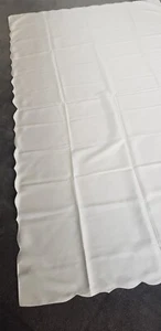 Tischdecke 130 x 220 cm Cremefarben NEU mit besonderem Rand - Bild 1 von 3
