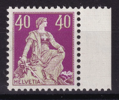 Schweiz, 1933, Helvetia mit Schwert, Mi 208 y, geriffelt, postfrisch, 130 Euro+ - Bild 1 von 2