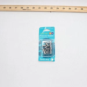 (10-Pk) Feeney Protector Sleeves Stainless Steel 1/8" 3210-PKG for Wood Posts - Afbeelding 1 van 4