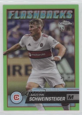 2023 Topps Chrome MLS Flashbacks Neon Green Refractor /99 Bastian Schweinsteiger - Image 1 of 2