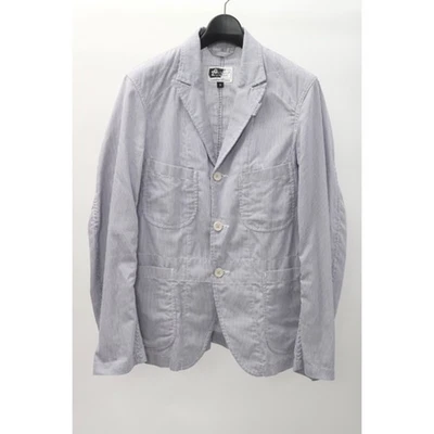 Engineered Garments Bedford Jacket Cord Lane Stripe White Blue Size S #EK BDA - Image 1 of 4