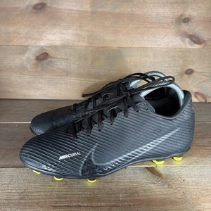 nike mercurial vapor 15 club FG mens size 8 soccer cleats black athletic shoes - Picture 1 of 8