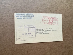 US University Meter Card (75) +1954 East Tennessee State College +Johnson City - Picture 1 of 2