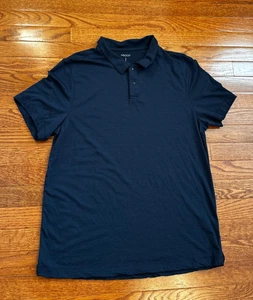 Proof 72 Hour Merino Wool Blend Polo Golf Shirt Fits Mens Medium Blue Active - Picture 1 of 6