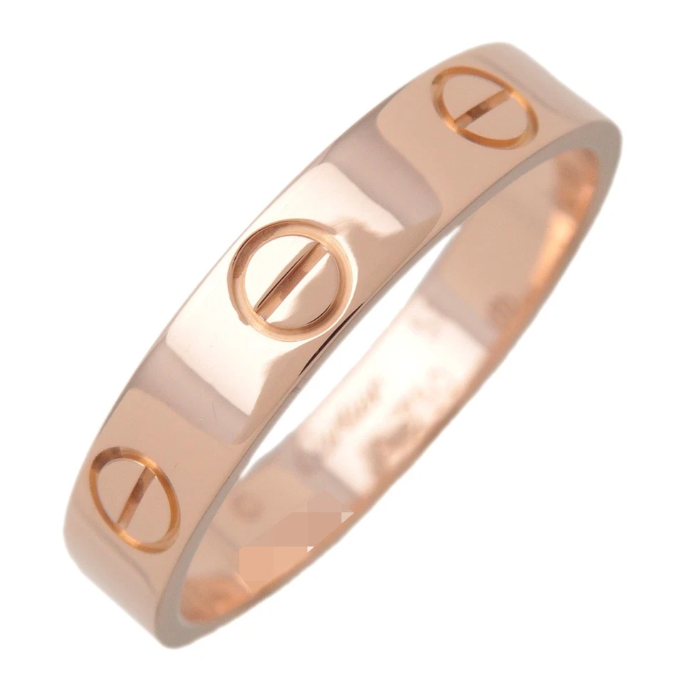 Mini anillo de amor Cartier #52 K18 750PG oro rosa US5,5 EU52 HK12,5 auténtico usado envío gratuito Foto 1 de 4