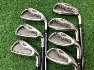 TaylorMade r7 Ti Iron Set 5-9+Pw+Sw RE-AX 60 PLUS Flex-R 7Pcs RH Golf Club Used - Picture 1 of 5