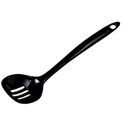 Chef Craft Basic Melamine Slotted Spoon, 11.25 inch, Black - Image 1 of 3