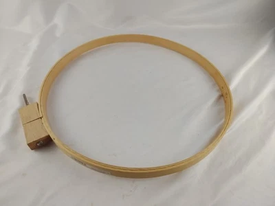 Vintage Large 14” Round Wooden Needlepoint Hoop Quilting Embroidery Handwork - Image 1 of 4