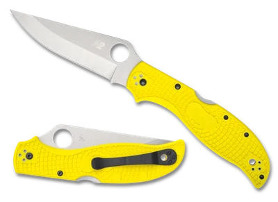 Spyderco Knives Stretch 2 XL Salt LW Lockback C258PYL Yellow FRN H2 Steel Knife - Image 1 of 4