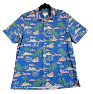 Tellum + Chop Florida Gators Hawaiian Shirt Men's XL Blue Orange Button Up - Picture 1 of 7
