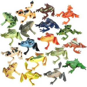 18 PCS Plastic Frog Toys, Realistic Rainforest Woodland Animal Frogs Figures ... - Picture 1 of 7