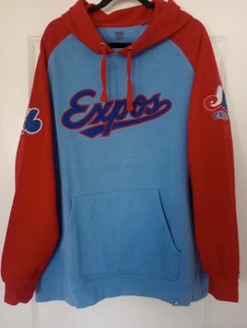 SUDADERA CON CAPUCHA MONTREAL EXPOS BY MAJESTIC COOPERSTOWN COLLECTION TALLA XL - Imagen 1 de 11