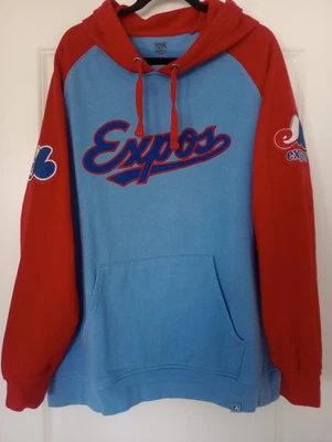 MONTREAL EXPOS BY MAJESTIC COOPERSTOWN COLLECTION HOODIE SIZE XL - Image 1 of 4