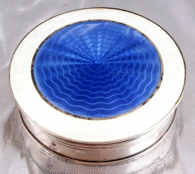 Antique " Great Britain Birmingham " large enamelled case - Box STERLING SILVER - Image 1 of 4