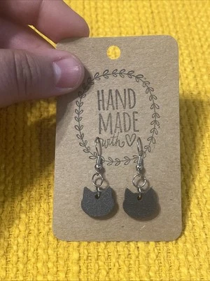 Black Cat Earrings NEW Small  - Image 1 of 4