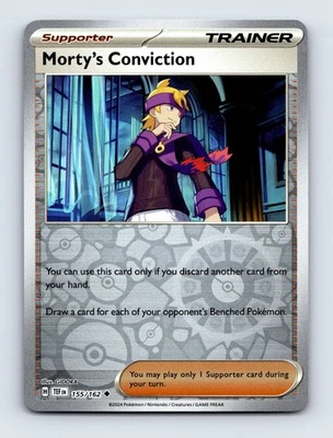 Morty's Conviction Reverse Holo SV05: Temporal Forces 155/162 NM/LP - Image 1 of 2