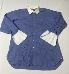 Turnbull & Asser Dress Shirt Blue French Cuff England Men's 16. - Picture 1 of 6