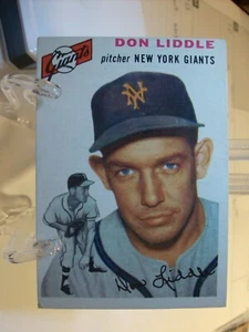 1954 Topps Baseball #225 - Don Liddle RC - New York Giants 54-014 - Picture 1 of 2