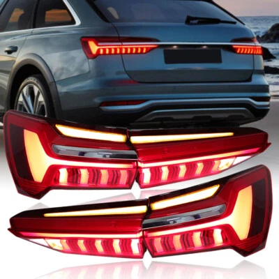 4PCS LED Dynamic Inner Outer Rear Tail Light Brake Lamp For Audi A6 C8 2019-2023 - Image 1 of 4