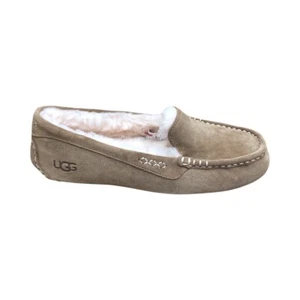 UGG Women's Ansley Slippers Slip On Shoes Suede Chestnut Black Light Grey - Picture 1 of 14