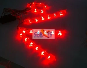 Kit de 4 piezas LED ROJO 6" debajo del tablero/asiento/coche y motocicleta efectos de neón flexibles - Imagen 1 de 7