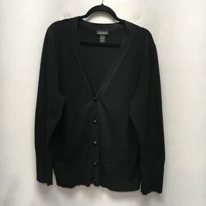 Lane Bryant Womens Black Long Sleeve Button Front Knit Cardigan Sweater 22/24 - Picture 1 of 7