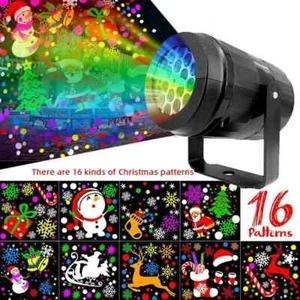16 Patterns LED Christmas Projector Laser Light Landscape Garden Party Snow Lamp - Picture 1 of 17