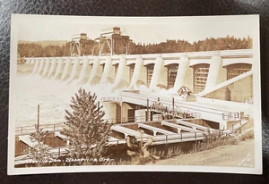 Postal de colección RPPC Bonneville Dam Washington - Imagen 1 de 2